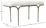 Safavieh Marvin Boucle 36" Bench Brass / Ivory 36 IN W x 16 IN D x 20 IN H