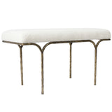 Safavieh Marvin Boucle 36" Bench Brass / Ivory 36 IN W x 16 IN D x 20 IN H