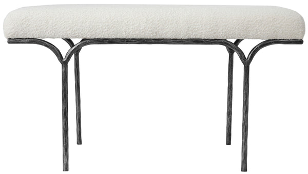 Safavieh Marvin Boucle 36" Bench Black / Ivory 36 IN W x 16 IN D x 20 IN H