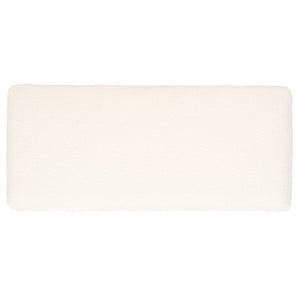 Safavieh MARVIN 36" Chic Ivory Boucle Bench with Black Metal Base - Modern Entryway, Bedroom, or Dining Accent SFV9529B