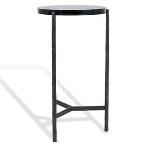 Safavieh Marylou Marble Top Drink Table Black / Black SFV9531A