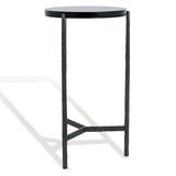 Safavieh Marylou Marble Top Drink Table Black / Black SFV9531A