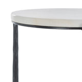 Safavieh Marylou Marble Top Drink Table Black / White SFV9531B