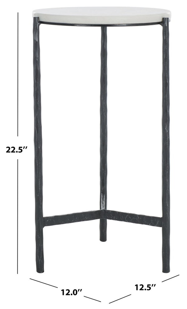 Safavieh Marylou Marble Top Drink Table Black / White SFV9531B