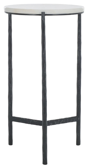Safavieh Marylou Marble Top Drink Table Black / White SFV9531B