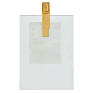 Safavieh IDRIS Modern Marble Base Drink Table - White & Gold Accent for Stylish Small Spaces & Décor SFV9532A