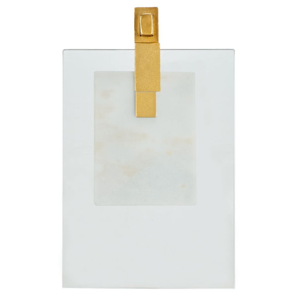 Safavieh IDRIS Modern Marble Base Drink Table - White & Gold Accent for Stylish Small Spaces & Décor SFV9532A