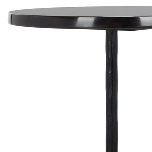 Safavieh FABRIANNA Marble Top Drink Table - Stylish Accent Piece with Durable Metal Frame for Modern Spaces Black / Black SFV9533A