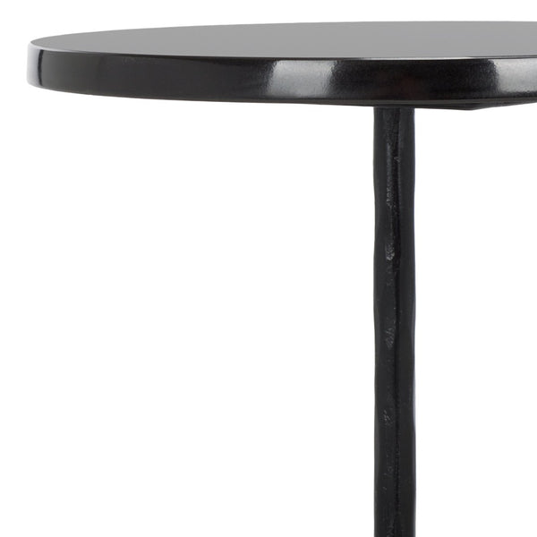 Safavieh FABRIANNA Marble Top Drink Table - Stylish Accent Piece with Durable Metal Frame for Modern Spaces Black / Black SFV9533A