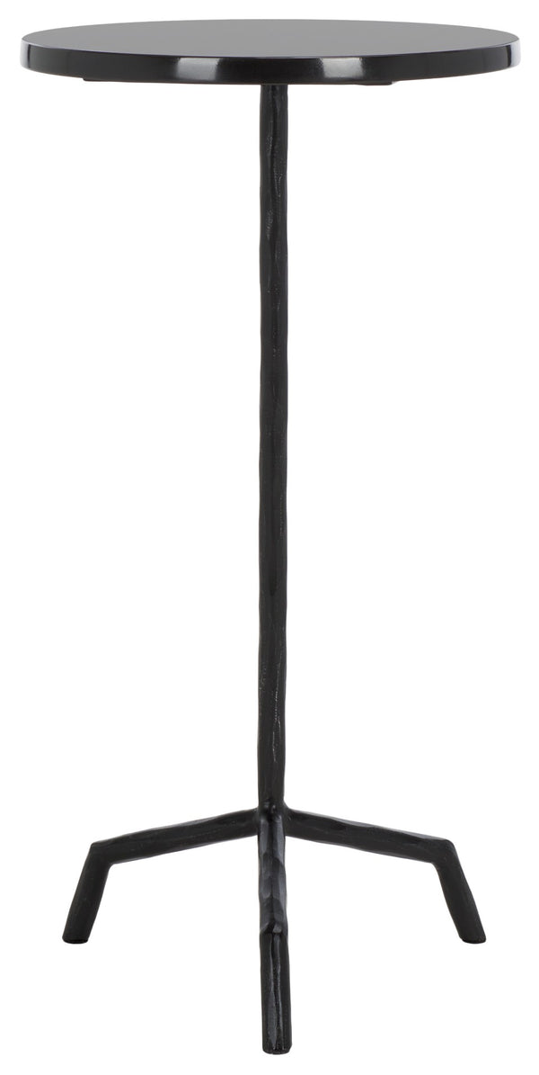 Safavieh FABRIANNA Marble Top Drink Table - Stylish Accent Piece with Durable Metal Frame for Modern Spaces Black / Black SFV9533A