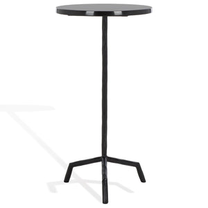 Safavieh FABRIANNA Marble Top Drink Table - Stylish Accent Piece with Durable Metal Frame for Modern Spaces Black / Black SFV9533A