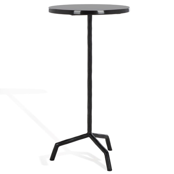 Safavieh FABRIANNA Marble Top Drink Table - Stylish Accent Piece with Durable Metal Frame for Modern Spaces Black / Black SFV9533A