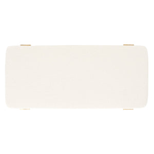 Safavieh Jessa Boucle Bench - Luxurious Ivory Fabric With Elegant Brass Accents For Stylish Home Décor Ivory ,Brass Metal ,Wood ,Foam ,Fabric Sfv9537a