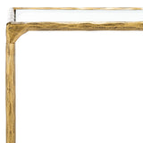 Safavieh Isabellina Metal And Glass Accent Table Brass / Clear SFV9538A