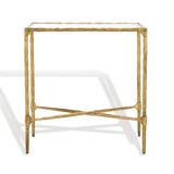 Safavieh Isabellina Metal And Glass Accent Table Brass / Clear SFV9538A