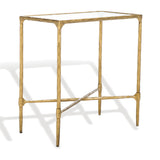 Safavieh Isabellina Metal And Glass Accent Table Brass / Clear SFV9538A