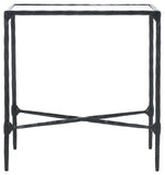 Safavieh Isabellina Metal And Glass Accent Table Black / Clear SFV9538B