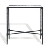 Safavieh Isabellina Metal And Glass Accent Table Black / Clear SFV9538B