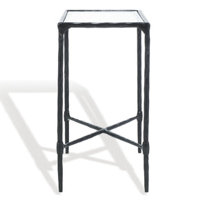 Safavieh Isabellina Metal And Glass Accent Table Black / Clear SFV9538B