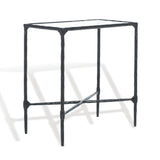 Safavieh Isabellina Metal And Glass Accent Table Black / Clear SFV9538B