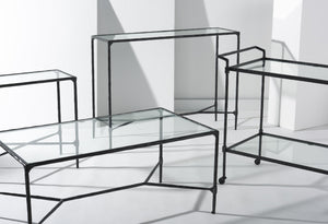 Safavieh Isabellina Metal And Glass Console Table – Elegant, Durable Design To Elevate Your Home Décor Style Black ,Clear Metal ,Glass Sfv9543b