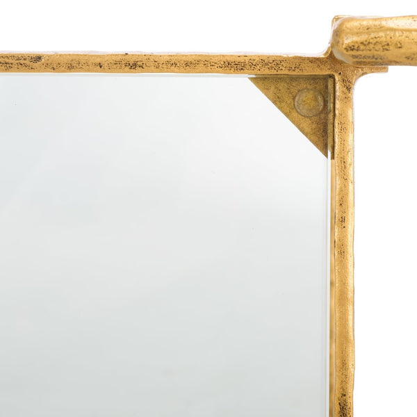 Safavieh ISABELLINA Metal and Glass Bar Cart - Elevate Your Entertaining with Stylish, Modern Design & Durability Brass / Clear SFV9539A