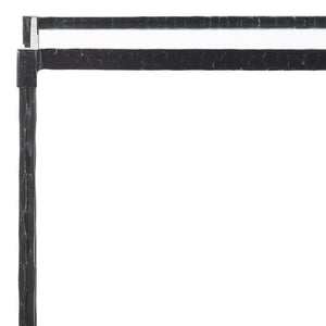 Safavieh ISABELLINA Metal and Glass Bar Cart - Elevate Your Entertaining with Stylish, Modern Design & Durability Black / Clear SFV9539B