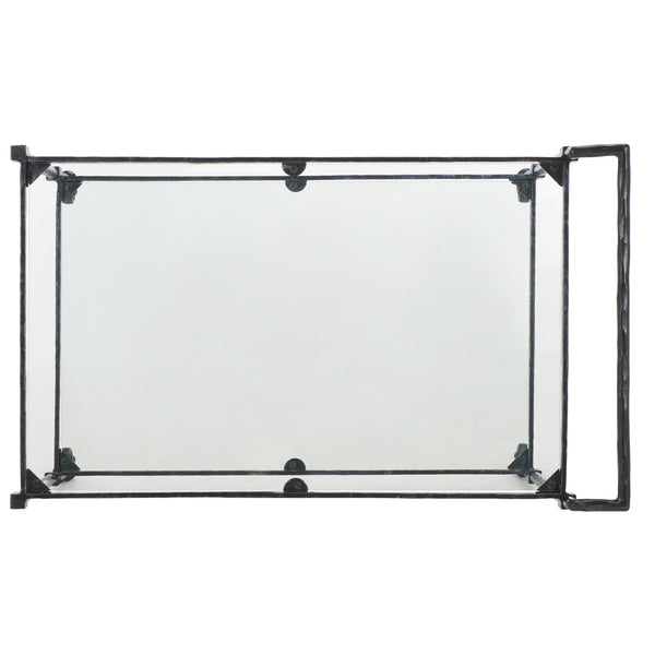 Safavieh Isabellina Metal And Glass Bar Cart – Elegant Iron Design For Chic Entertaining And Stylish Storage Black ,Clear Metal ,Glass Sfv9539b