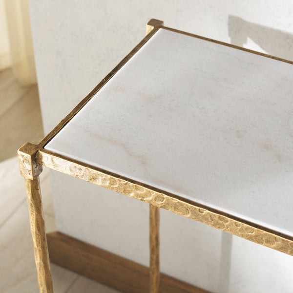Safavieh Isabellina Metal And Marble Console Table – Elegant Brass And White Design For Timeless Appeal Brass ,White Metal ,Marble Sfv9540a