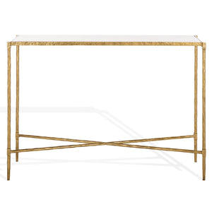 Safavieh Isabellina Metal And Marble Console Table – Elegant Brass And White Design For Timeless Appeal Brass ,White Metal ,Marble Sfv9540a