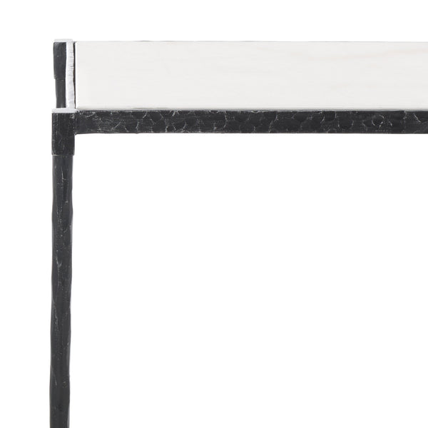 Safavieh Isabellina Metal And Marble Console Table – Elegant Brass And White Design For Timeless Appeal Black ,White Metal ,Marble Sfv9540b