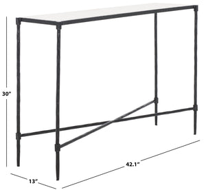 Safavieh Isabellina Metal And Marble Console Table – Elegant Brass And White Design For Timeless Appeal Black ,White Metal ,Marble Sfv9540b