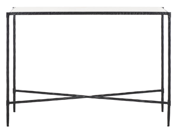 Safavieh Isabellina Metal And Marble Console Table – Elegant Brass And White Design For Timeless Appeal Black ,White Metal ,Marble Sfv9540b