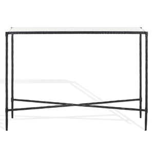 Safavieh Isabellina Metal And Marble Console Table – Elegant Brass And White Design For Timeless Appeal Black ,White Metal ,Marble Sfv9540b