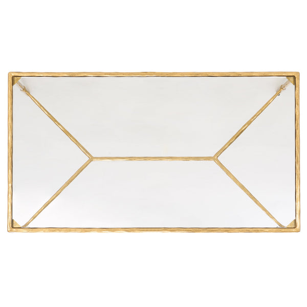 Safavieh Isabellina Metal And Glass Coffee Table - Exquisite Brass Design For Timeless Elegance And Style Brass ,Clear Metal ,Glass Sfv9541a