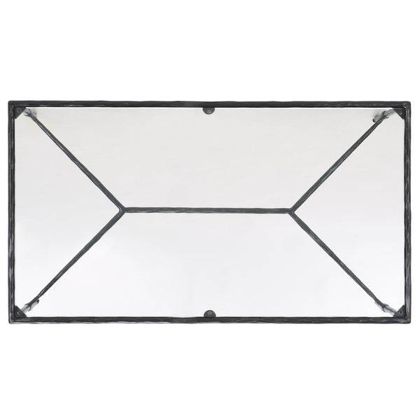 Safavieh Isabellina Metal And Glass Coffee Table - Exquisite Brass Design For Timeless Elegance And Style Black ,Clear Metal ,Glass Sfv9541b