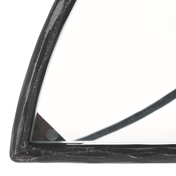 Safavieh Isabellina Half Moon Console Table - Elegant Brass And Glass Design For Modern Home Décor Charm Black ,Clear Metal ,Glass Sfv9542b