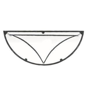 Safavieh Isabellina Half Moon Console Table - Elegant Brass And Glass Design For Modern Home Décor Charm Black ,Clear Metal ,Glass Sfv9542b