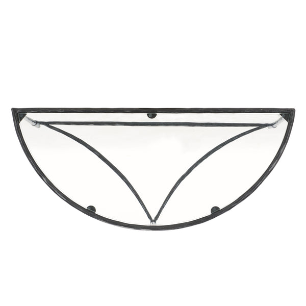 Safavieh Isabellina Half Moon Console Table - Elegant Brass And Glass Design For Modern Home Décor Charm Black ,Clear Metal ,Glass Sfv9542b