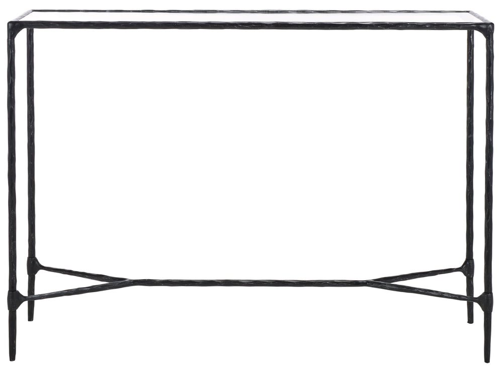 Safavieh Isabellina Metal And Glass Console Table – Elegant, Durable Design To Elevate Your Home Décor Style Black ,Clear Metal ,Glass Sfv9543b