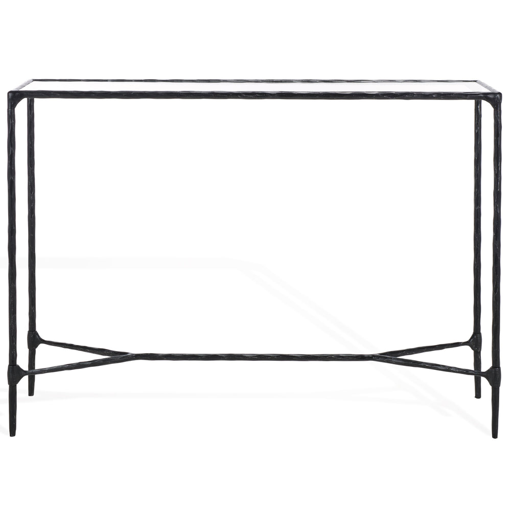 Safavieh Isabellina Metal And Glass Console Table – Elegant, Durable Design To Elevate Your Home Décor Style Black ,Clear Metal ,Glass Sfv9543b
