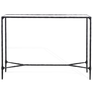 Safavieh Isabellina Metal And Glass Console Table – Elegant, Durable Design To Elevate Your Home Décor Style Black ,Clear Metal ,Glass Sfv9543b