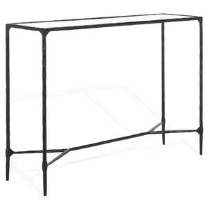 Safavieh Isabellina Metal And Glass Console Table – Elegant, Durable Design To Elevate Your Home Décor Style Black ,Clear Metal ,Glass Sfv9543b