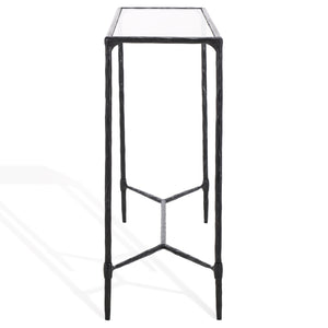 Safavieh Isabellina Metal And Glass Console Table – Elegant, Durable Design To Elevate Your Home Décor Style Black ,Clear Metal ,Glass Sfv9543b