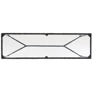 Safavieh Isabellina Metal And Glass Console Table – Elegant, Durable Design To Elevate Your Home Décor Style Black ,Clear Metal ,Glass Sfv9543b