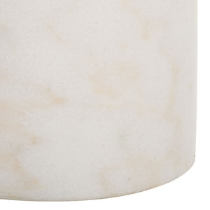 Safavieh Tanyarose Metal And Marble Accent Table - Chic Drink Holder For Modern Living Room Decor Black ,White Metal ,Marble Sfv9545a