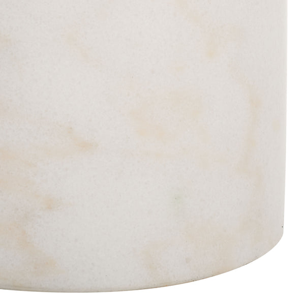 Safavieh Tanyarose Metal And Marble Accent Table - Chic Drink Holder For Modern Living Room Decor Black ,White Metal ,Marble Sfv9545a