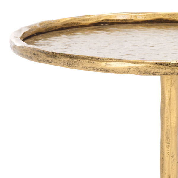 Safavieh Tanyarose Metal And Marble Accent Table - Chic Drink Holder For Modern Living Room Decor Black ,Black Metal ,Marble Sfv9545b