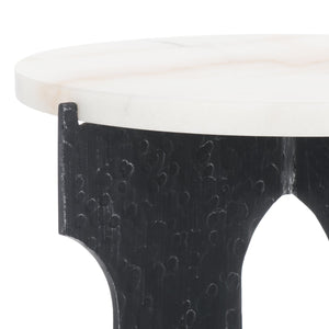 Safavieh Tayanna Metal And Marble Accent Table - Elegant Black & White Design For Stylish Home Décor Black ,White Metal ,Marble Sfv9546a
