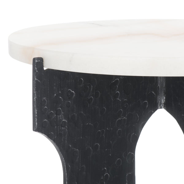 Safavieh Tayanna Metal And Marble Accent Table - Elegant Black & White Design For Stylish Home Décor Black ,White Metal ,Marble Sfv9546a